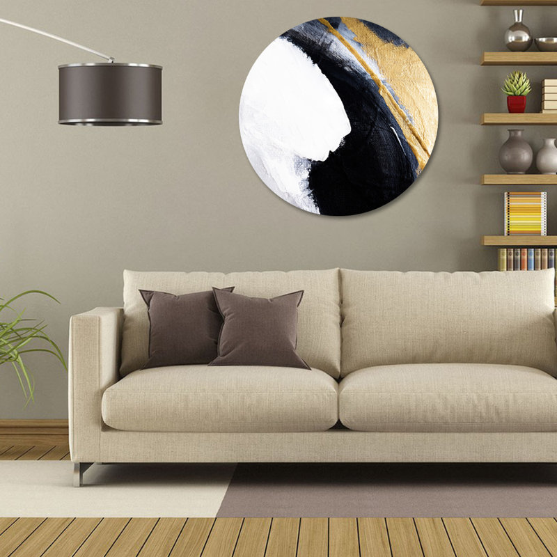 Golden Comet - imprimé rond sans cadre, Plastique / acrylique, H 24 po x l 24 po x P 1,5 po