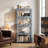 Modern 55" 4-Tier Transparent Display Cabinet Floor Standing Showcase With Flip-Up Door, Ideal For Living Room, Bedroom, Or Office Curio Collection-107203728