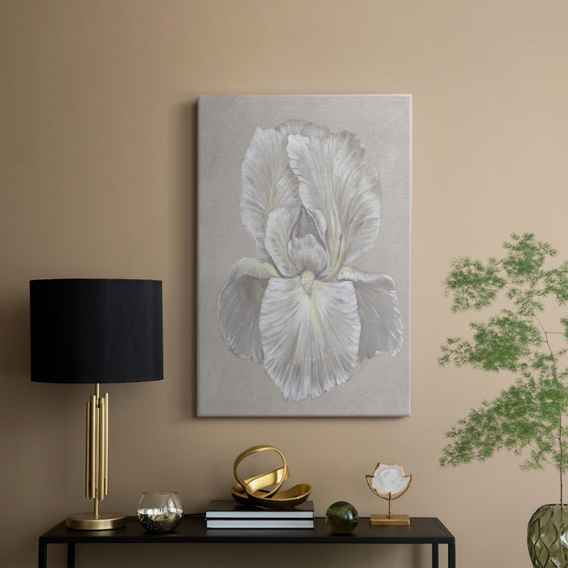 White Iris I -Custom Wrapped Gallery Cavas, 27" H x 18" W