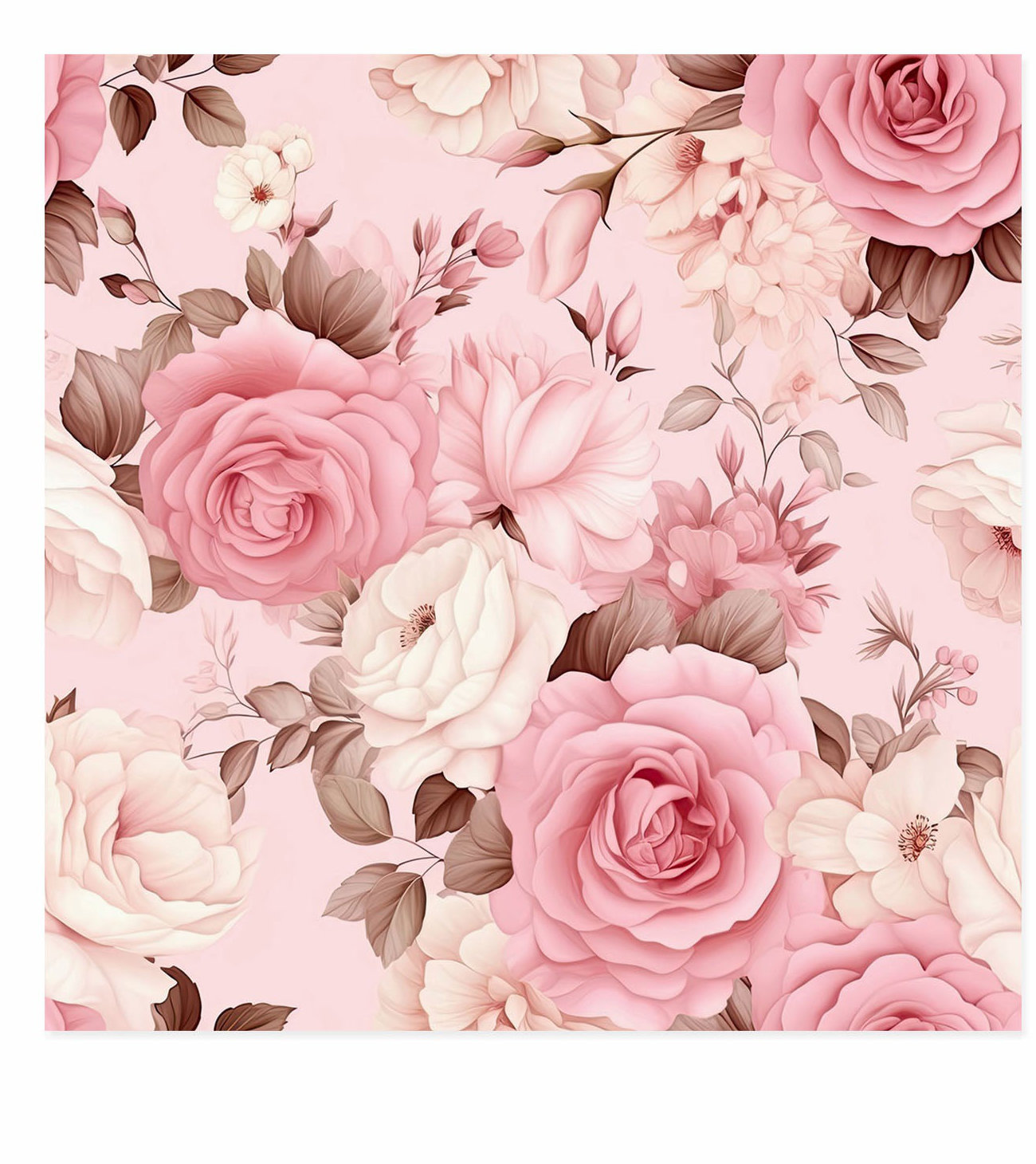 Winston Porter Floral Muted Pink Roses VIII Glam Unframed Art Print ...