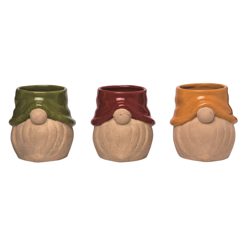  Ensemble de 3 pots de fleurs en céramique