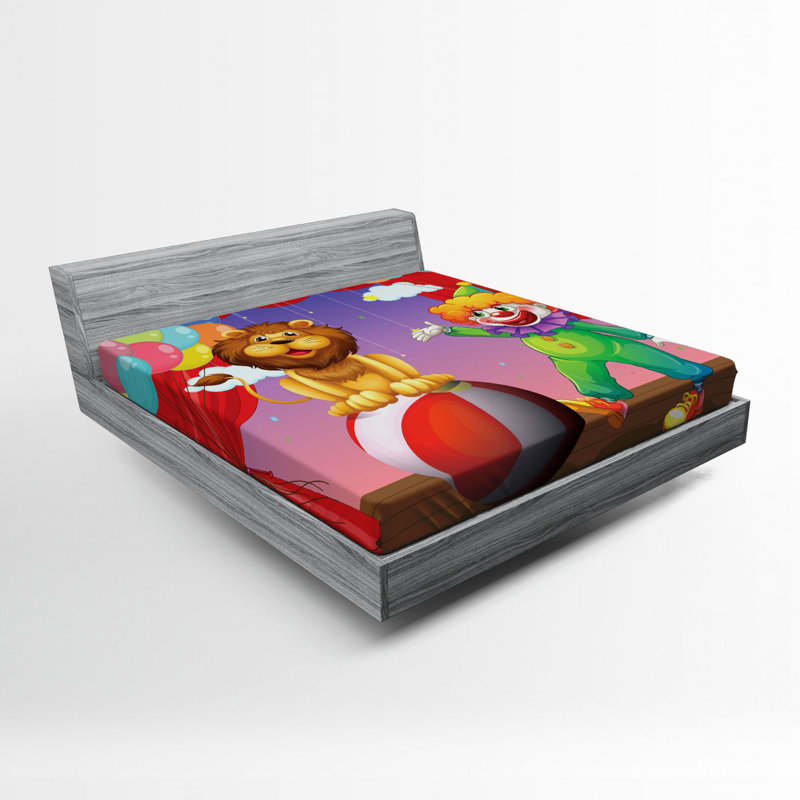 Circus Microfiber Fitted Sheet, Full Fitted Sheet