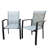 Outdoor Patio Chairs Of 2, Metal Frame With E - Coating, Rust , Breathable , Stackable For Garden And Poolsides, 22.1"L X 25.2"W 36"H, 400 Lbs Weight Limit All Weather Dining In Black, Seats, Design-24932167-24932166