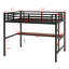 Metal Loft Bed With Power Outlet And LED Lighted