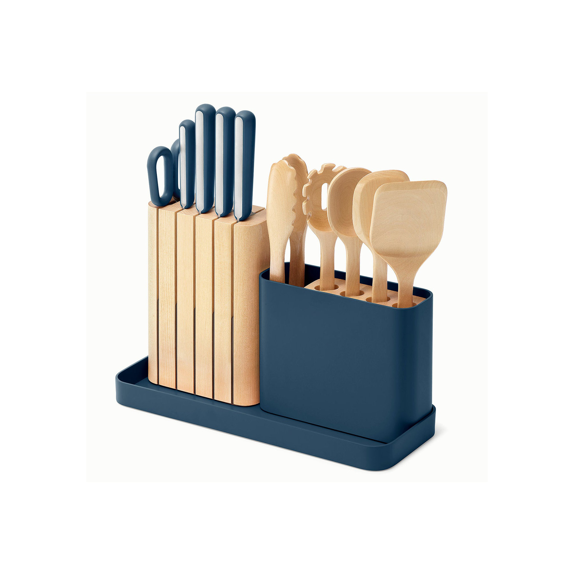 Caraway 14Pc Knife & Utensil Set, Navy