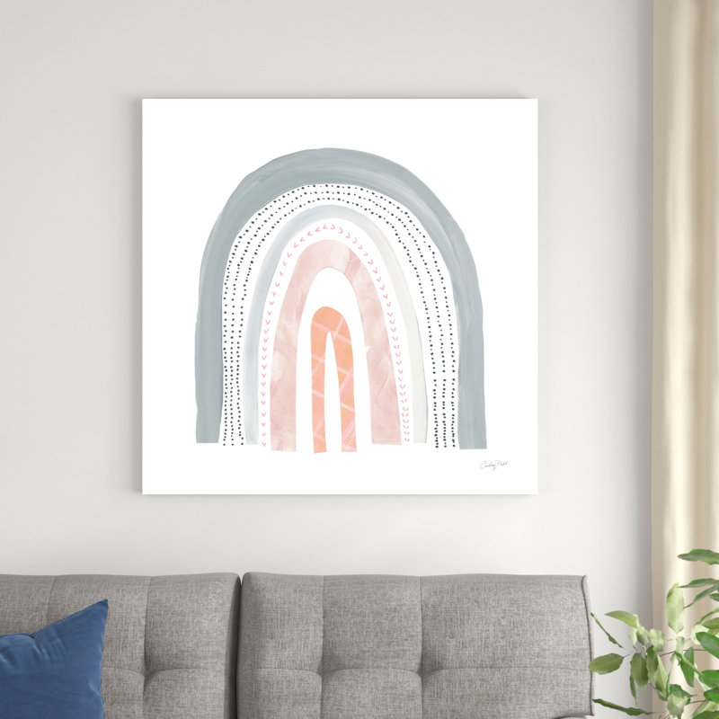 «Boho Rainbow I» par Courtney Prahl - peinture sur toile tendue, H 36 po x l 36 po x P 1,25 po
