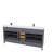 Rooh 72'' Double Bathroom Vanity with White Quartz Top-101808810-101808809