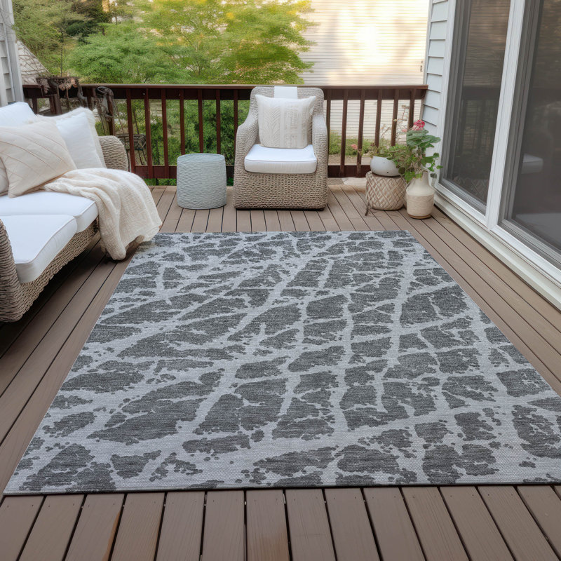 Kyrie Abstract Indoor / Outdoor Rug, Rectangle 8' x 10'