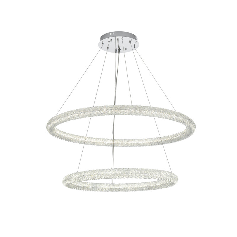  Lustre Aurora, H 15 po x l 25 po x P 25 po, Chrome, 8