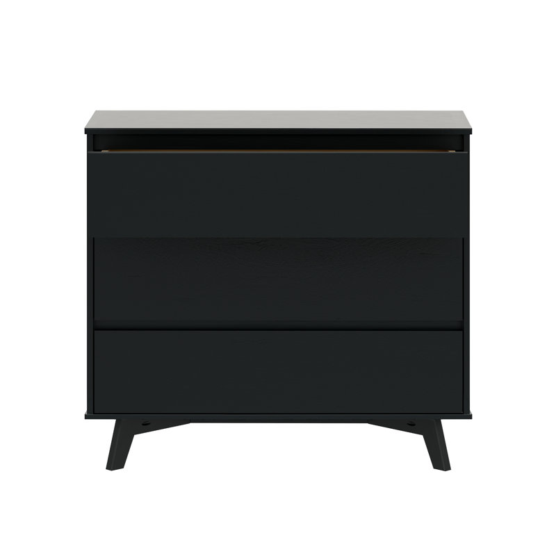 Commode 3 tiroirs Brubaker, Noir