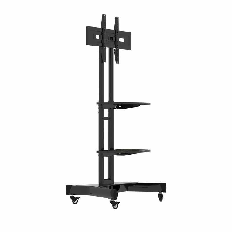 Meuble télé universel pivotant pour téléviseur de 32 à 80 pouces, support de table de table réglable en hauteur avec inclinaison, VESA maximum 600 x 400 mm