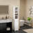 64.17'' Tall Bathroom Storage Cabinet With Adjustable Shelves,Slim 1 Doors Freestanding Cabinet With Anti-Tip, Open Compartments, For Home, Small Spaces, Bathroom,Kitchen