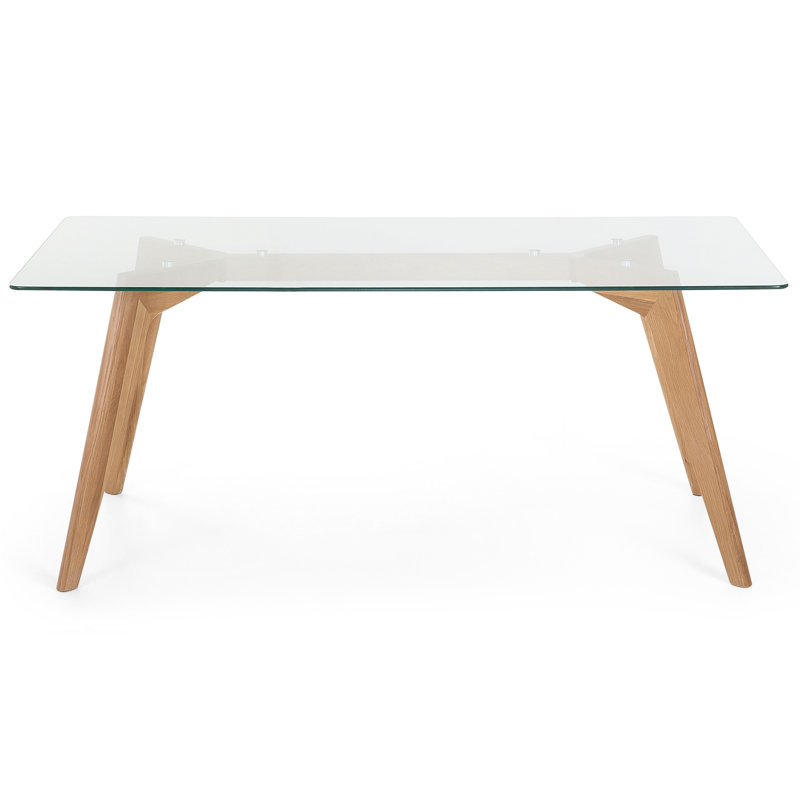 Dining Table HUDSON II Transparent 180 cm 90 cm Glass