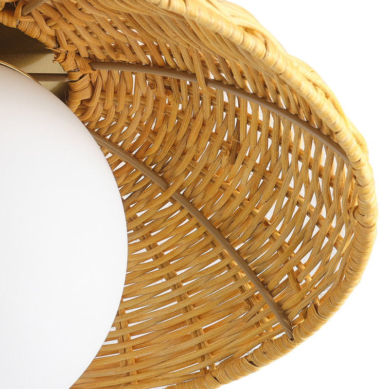1-Copper white dimmable glass ceiling light