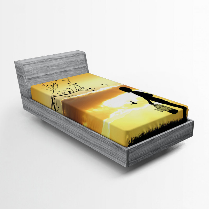 Drap ajusté nature, Drap-housse de taille simple