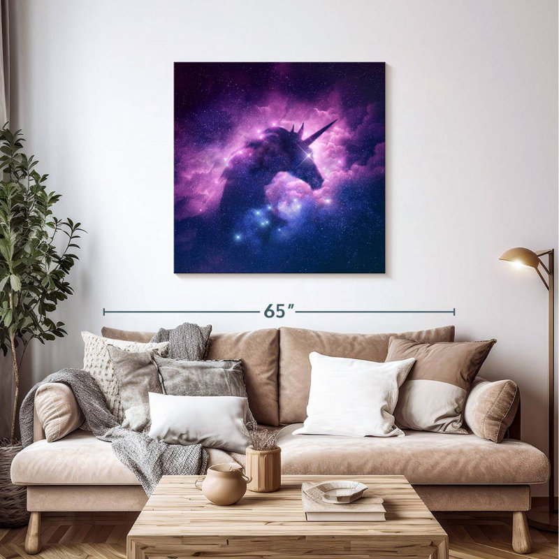 Kelan Unicorn Galaxy, 39" H x 39" W