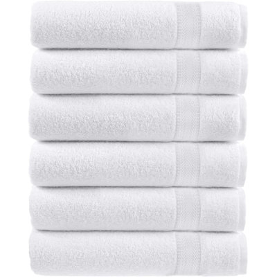 Ensemble de serviettes de toilette blanches de luxe 16 x 30 pouces