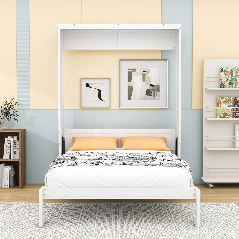 Lit escamotable en bois avec lattes Wood, Double