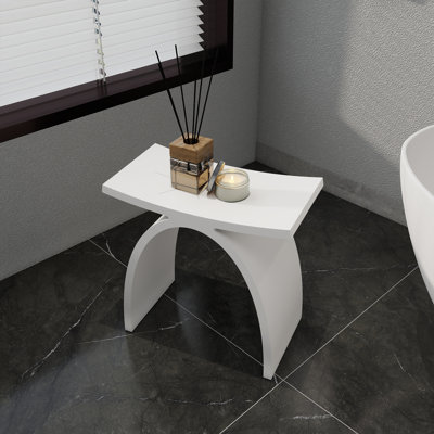 Solid Surface Shower Bench Stool In