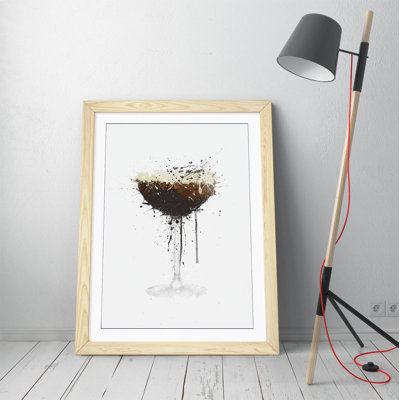 Espresso Martini Brown - Single Picture Frame Print on Canvas