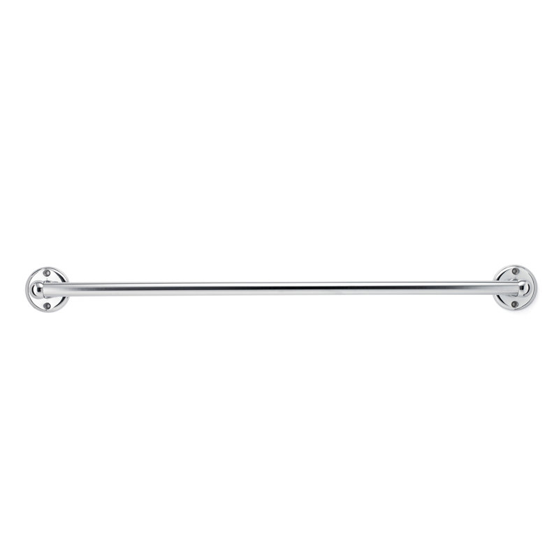Euro Wall Mounted Towel Bar, Chrome, 2.32" H x 25.94" W x 2.8" D