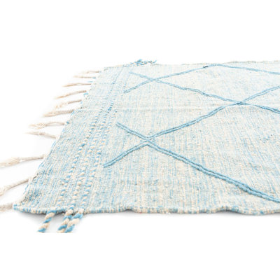 Tapis bleu clair Mosser