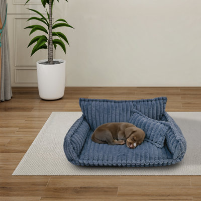 Pet Couch With Removable Washable Cover Pet Couch Bed For Dog And Cat Calming Couch With Pillow For Pets