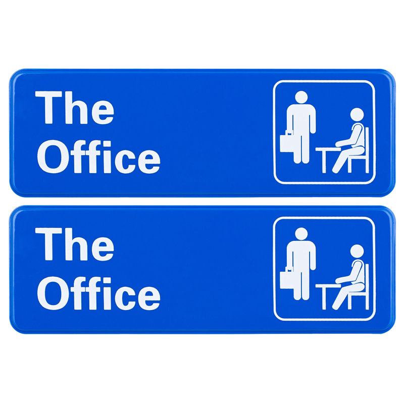 L'enseigne du bureau, Bleu