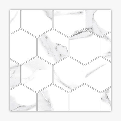 Calacatta 12"" x 12"" Porcelain Honeycomb Mosaic Wall & Floor Tile -  Direct Stone Source, POR10060-MPN
