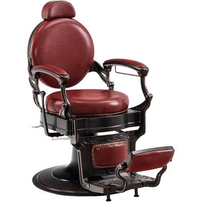 Bettyjo Vegan Leather Heavy Duty Metal Hydraulic Manual Swivel Salon Recliner