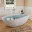 Baignoire profonde autoportante à surface solide de 61 po Fslefay-125475434