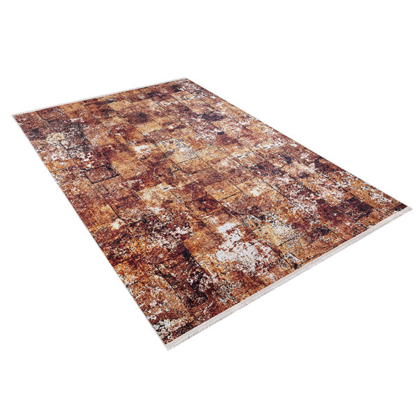 Williston Forge Britney Modern Machine Woven Brown Area Rug | Wayfair.co.uk