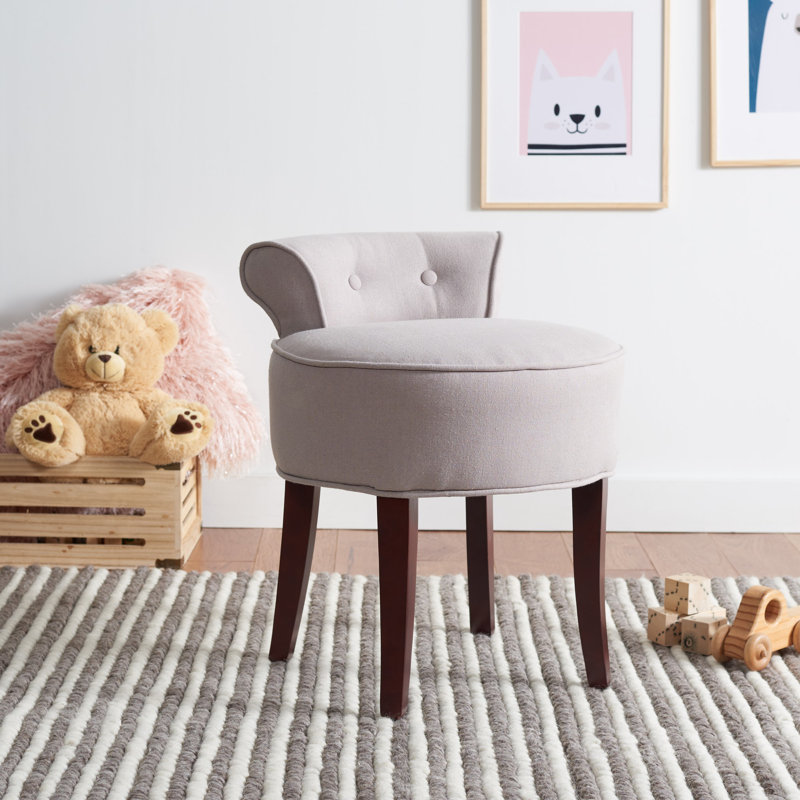 Tabouret de coiffeuse en bois massif