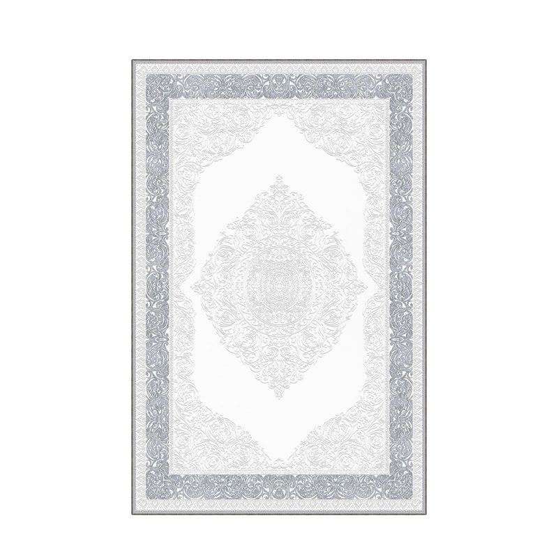 Stylish Hall Carpet (3.3 x 6.6 ft), 100% Polyester, 0.3 in Pile Height | Antibacterial, Non-Slip PVC Felt Dot Underside | Machine Washable, 3D Digital Print, Durable & Easy to Clean | Perfect for Entryway & Living Areas