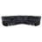 Drumrankin Leather Dual Power Reclining Sectional Sofa Black