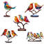 Ornement de statue d'oiseaux colorés