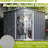 8x6 Ft Metal Outdoor Shed With Lockable Doors - Galvanized Steel For All Weather In Garden, Patio, Backyard, Lawn, Gray Sound Absorbing Material Rustproof And-118124252-118124256