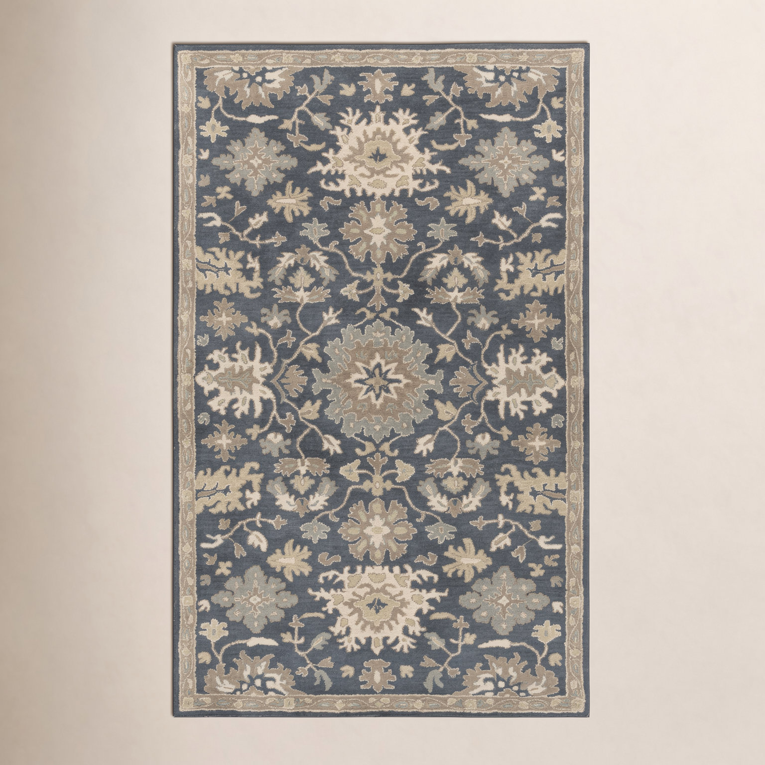 Arden Hand-Tufted Wool Floral Rug, Rectangle 7'6" x 9'6"