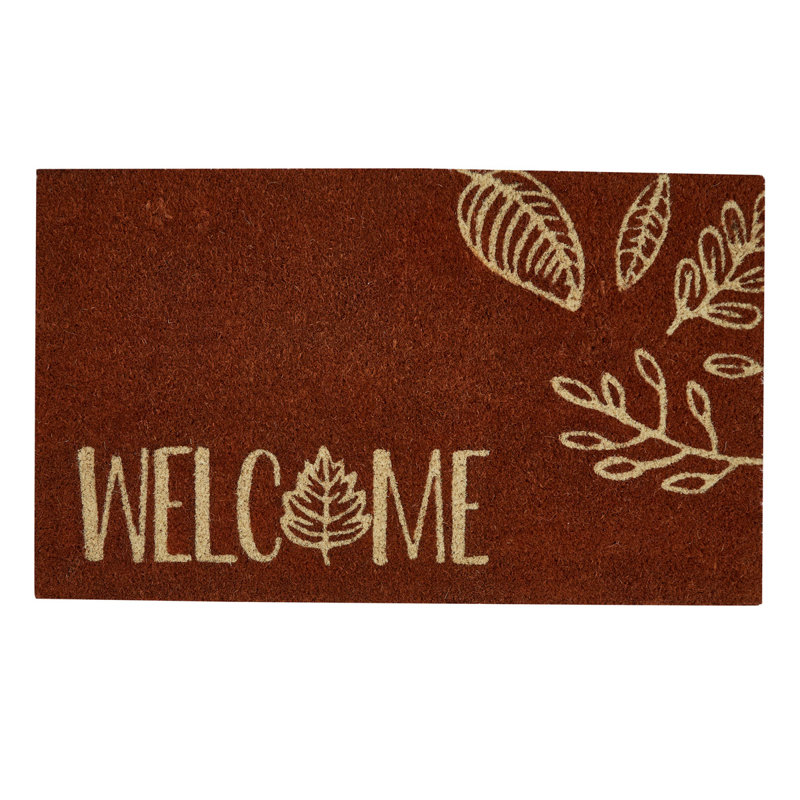  Graphic Leaves Welcome Doormat