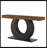 63" Console Table, Rustic Sofa Table Entryway Table With Circle Base
