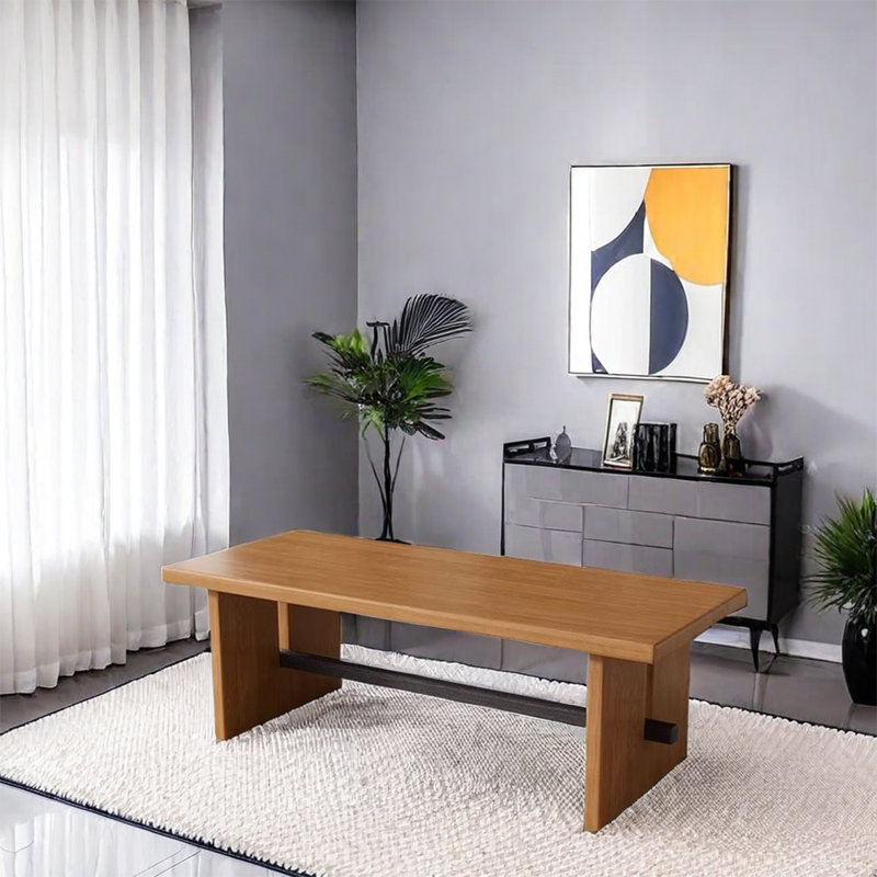 Matevia Pine Solid Wood Dining Table, 35.43" W x 86.61" L