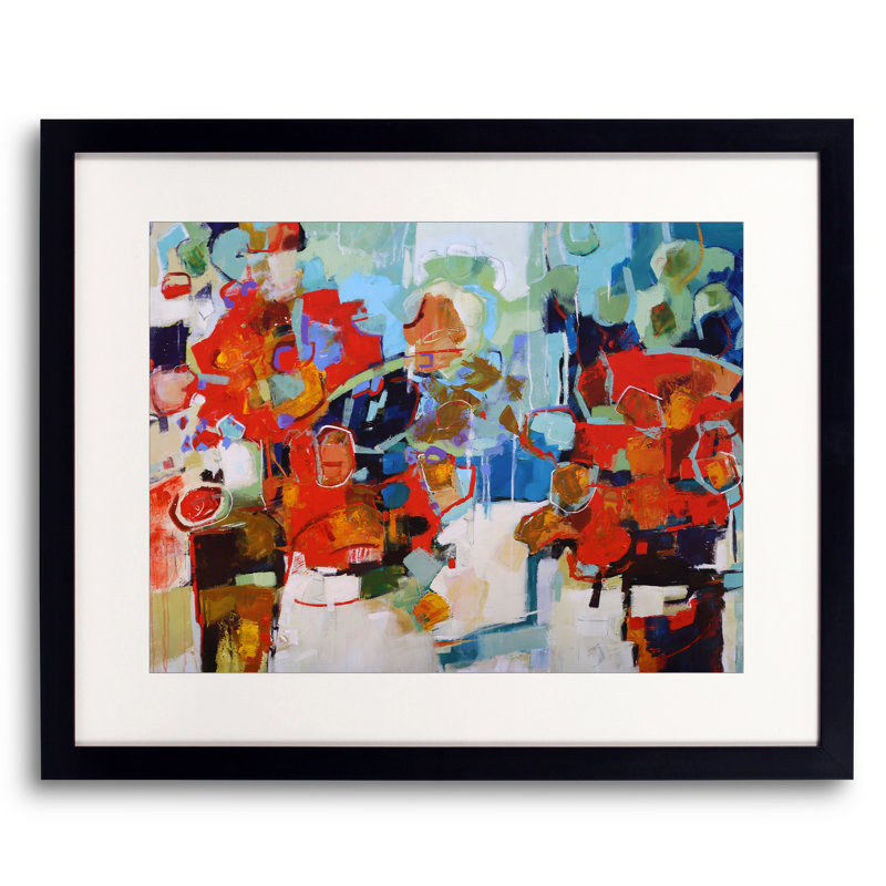 Knockout par Elizabeth Chapman - Peinture, H 25,25 po x l 31,25 po, Papier avec cadre noir