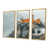 Toile avec cadre flottant or
