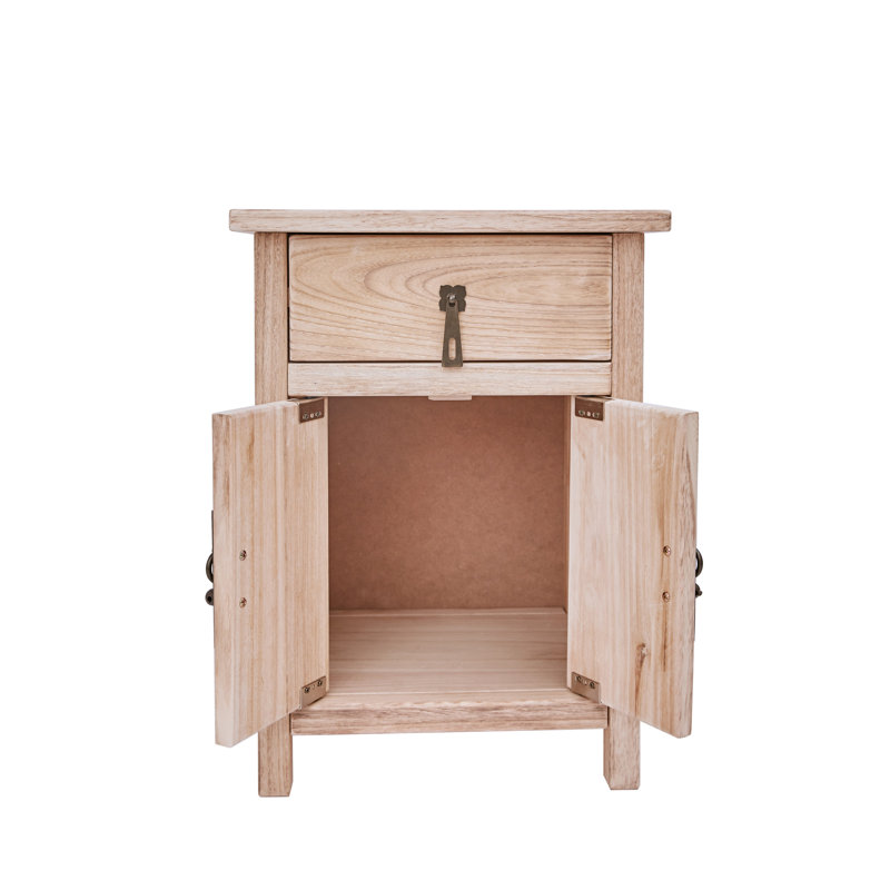 Archibald 40cm W Solid + Manufactured Wood Bedside Table