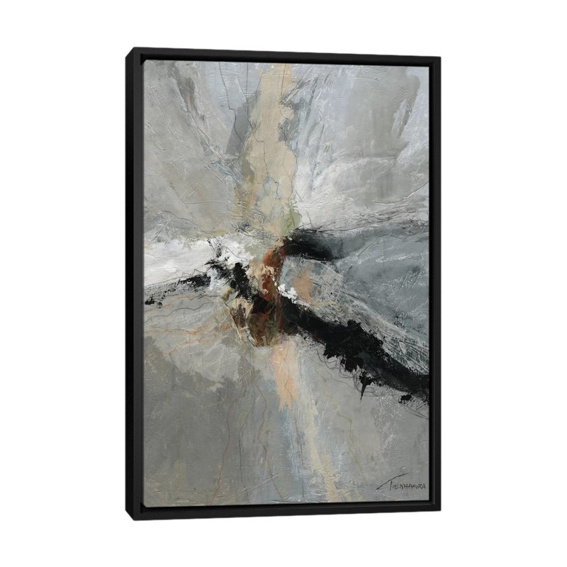 «Dispassion I», reproduction sur toile, H 26 po x l 18 po x P 1,5 po, Pas de tapis, Toile encadrée noire