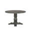 Table de salle à manger ronde au fini gris patiné, piédestal simple avec colonne Empire de 14 po, plateau en bois noué fixe en placage de chêne, 47 po x 47 po x 36 po, 99 lb, esthétique complémentaire aux plans, profondeur 47 po, largeur,