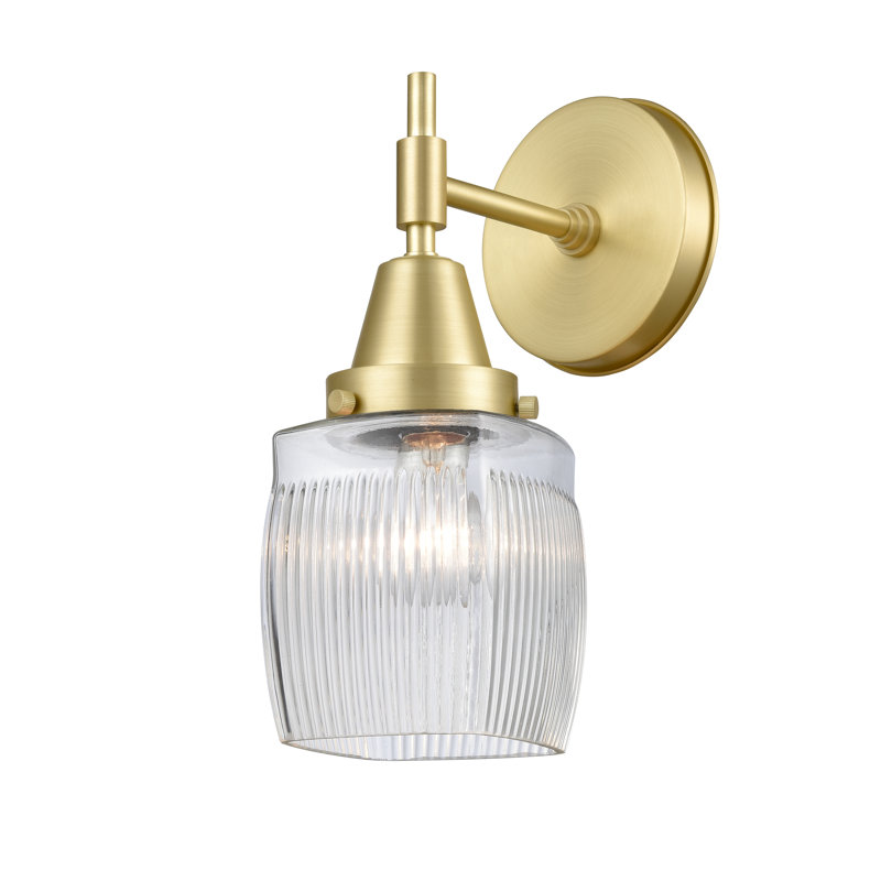 Gayle Armed Sconce, Satin Brass, LED