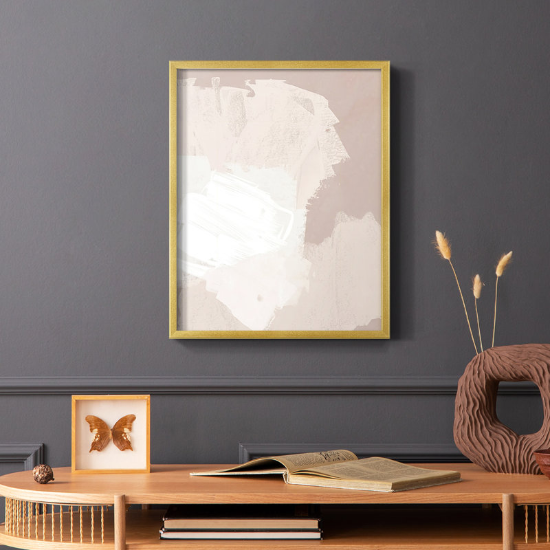 Cloud Slate I, reproduction encadrée - bois massif, H 14 po x l 11 po, Or