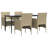  Garden Dining Set Beige And Black-42677409-42677418-50339375