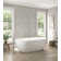 71.26'' x 33.86'' Freestanding Soaking Acrylic Bathtub with Faucet